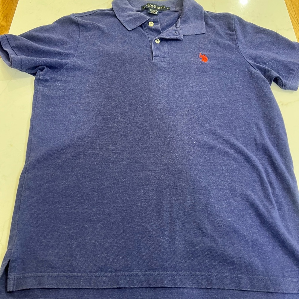 U.S. Polo Assn. Men's Polo Shirt in Blue with Red Logo